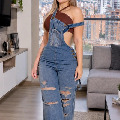 Overol Denim Silueta Libre