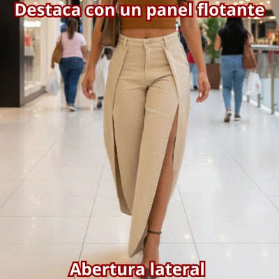 DRIFT SAND — Jean Wide Leg Panel Flotante