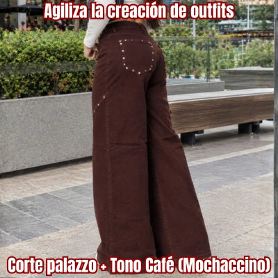 Denim Palazzo 'Actitud Mochaccino'
