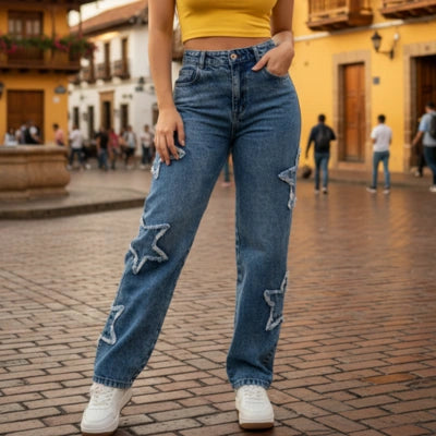 Palazzo Denim Estrella Libre