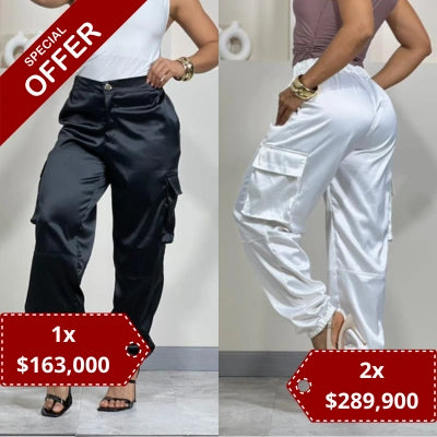 Pantalón Satin Aura Cargo