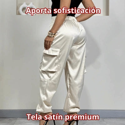 Pantalón Satin Aura Cargo