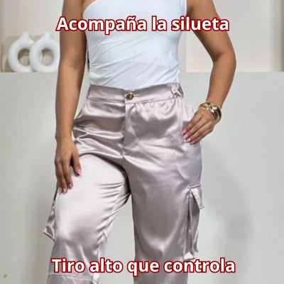 Pantalón Satin Aura Cargo