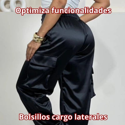 Pantalón Satin Aura Cargo