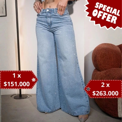 Jeans Cielo de Brillos Oversize