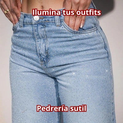 Jeans Cielo de Brillos Oversize