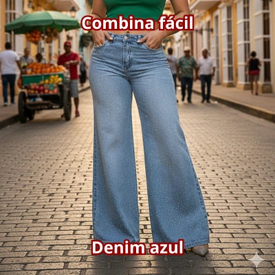 Jeans Cielo de Brillos Oversize