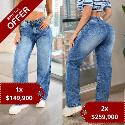 Palazzo Denim "Lienzo Floral