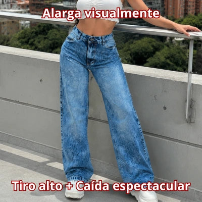 Palazzo Denim "Lienzo Floral