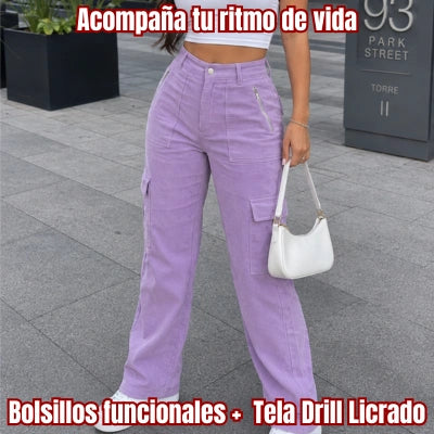 Pantalón Cargo Drill "Curva Firme"
