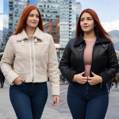Aviadora Beige & Noir