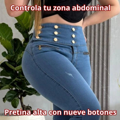 Jean Skinny "Curva Evidente" Azul Estructural