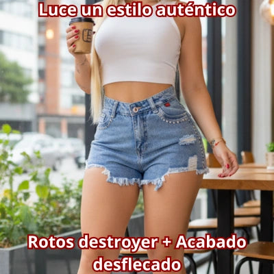 Short Destello Azul