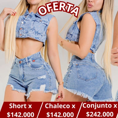 Short Destello Azul
