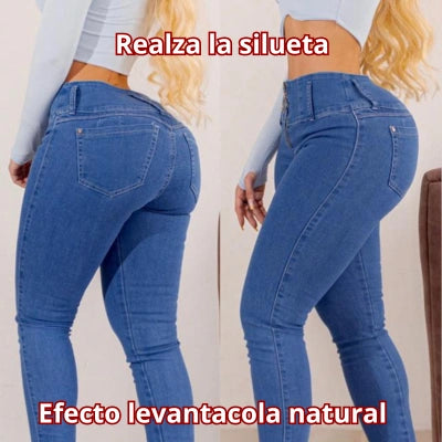ZIPPER BLUE — Jean Skinny Cierre Frontal