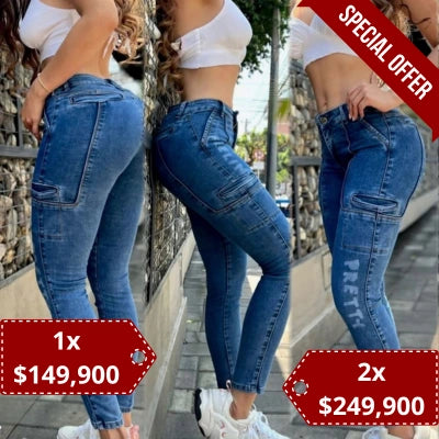 Jean Skinny Realce Urbano