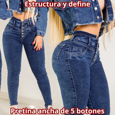 Jean Skinny Denim Azul Control Abdomen