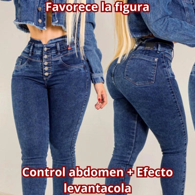 Jean Skinny Denim Azul Control Abdomen