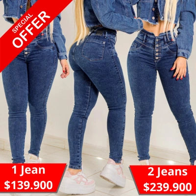 Jean Skinny Denim Azul Control Abdomen