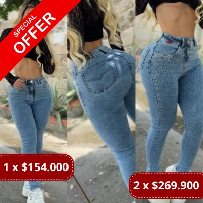 Denim Stardust — Skinny Brillante