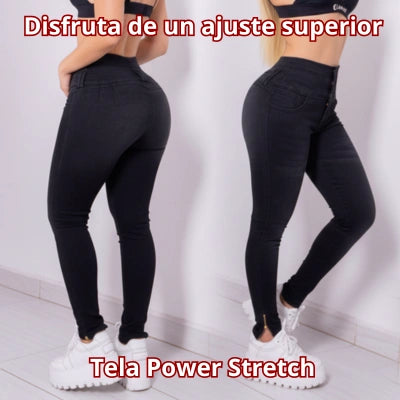 POWER GREY — Jean Skinny Stretch con Cierre en Bota