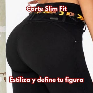 Jeans Slim Fit Negro Selva