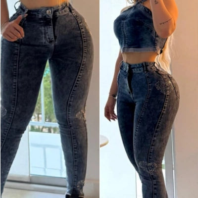 Set Denim Brillo Serena (top + jean)