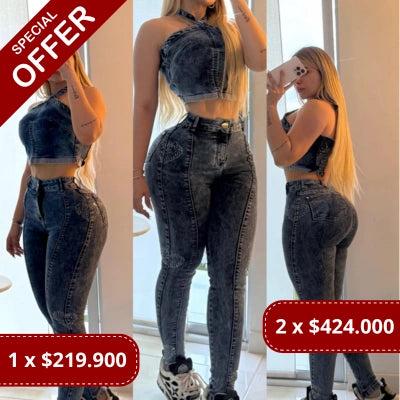 Set Denim Brillo Serena (top + jean)