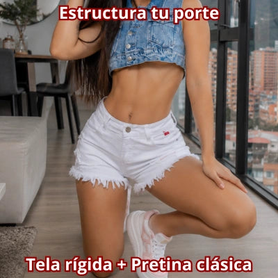 Short Blanco Realce Auténtico