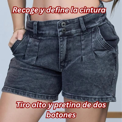 Short Gris Humo Pinzas Esbelta