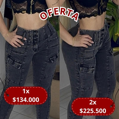 Skinny SteelLift™ Alto Gris