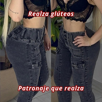 Skinny SteelLift™ Alto Gris