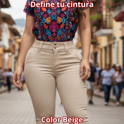 Jeans Skinny Beige Abrazo Seguro