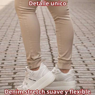 Jeans Skinny Beige Abrazo Seguro