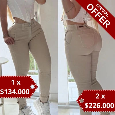 Jeans Skinny Beige Abrazo Seguro