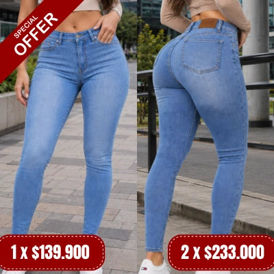 Jean Skinny "Realce Vital" Azul Vintage Yarena