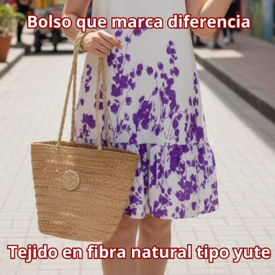 Vestido Flor de Verano + Bolso Artesanal — El Outfit Completo