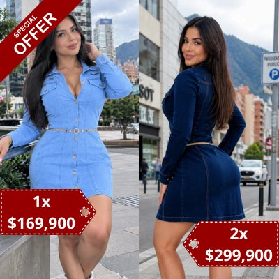 Vestido Denim "Aura Zafiro"