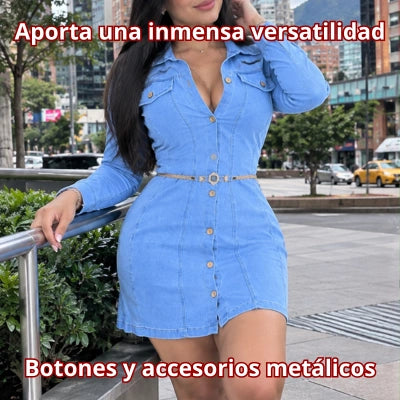 Vestido Denim "Aura Zafiro"