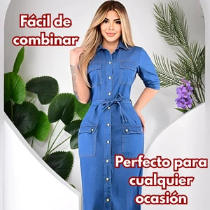 Vestido Dubai Denim Elegancia