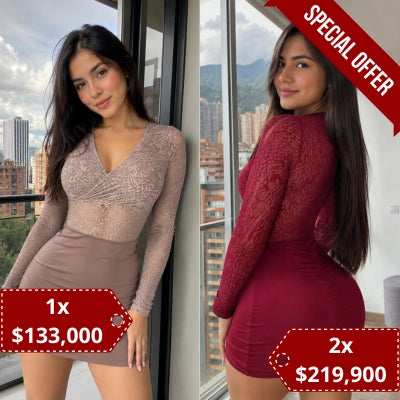Vestido "Aura Sensual" Malla Flor