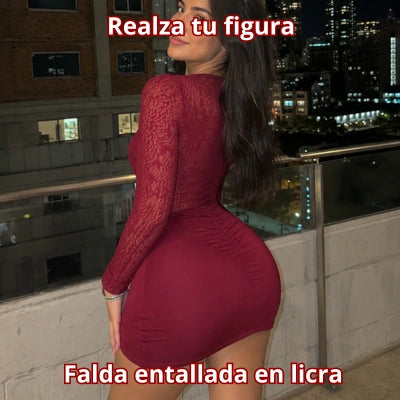 Vestido "Aura Sensual" Malla Flor