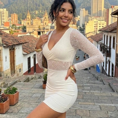 Vestido "Aura Sensual" Malla Flor