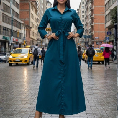 Vestido “Plan Resuelto” en Popelina