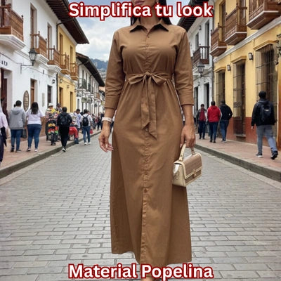 Vestido “Plan Resuelto” en Popelina