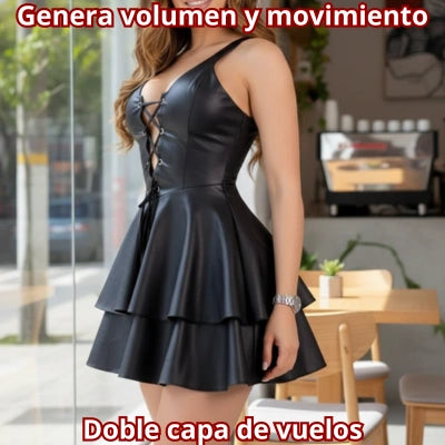 Vestido Janet — Cuerina Corset Doble Vuelo