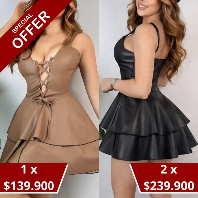 Vestido Janet — Cuerina Corset Doble Vuelo