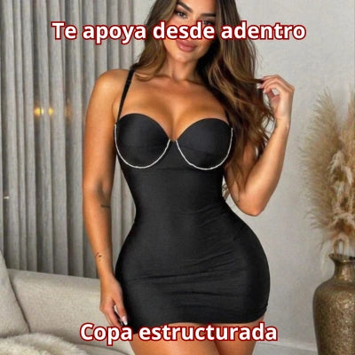Vestido Silueta Copa Brillante Lupita